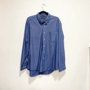 [SOLD] Tommy Hilfiger Men's Size XL Blue Button Down Long Sleeve Shirt